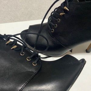 Black Aldo Lace-up Booties